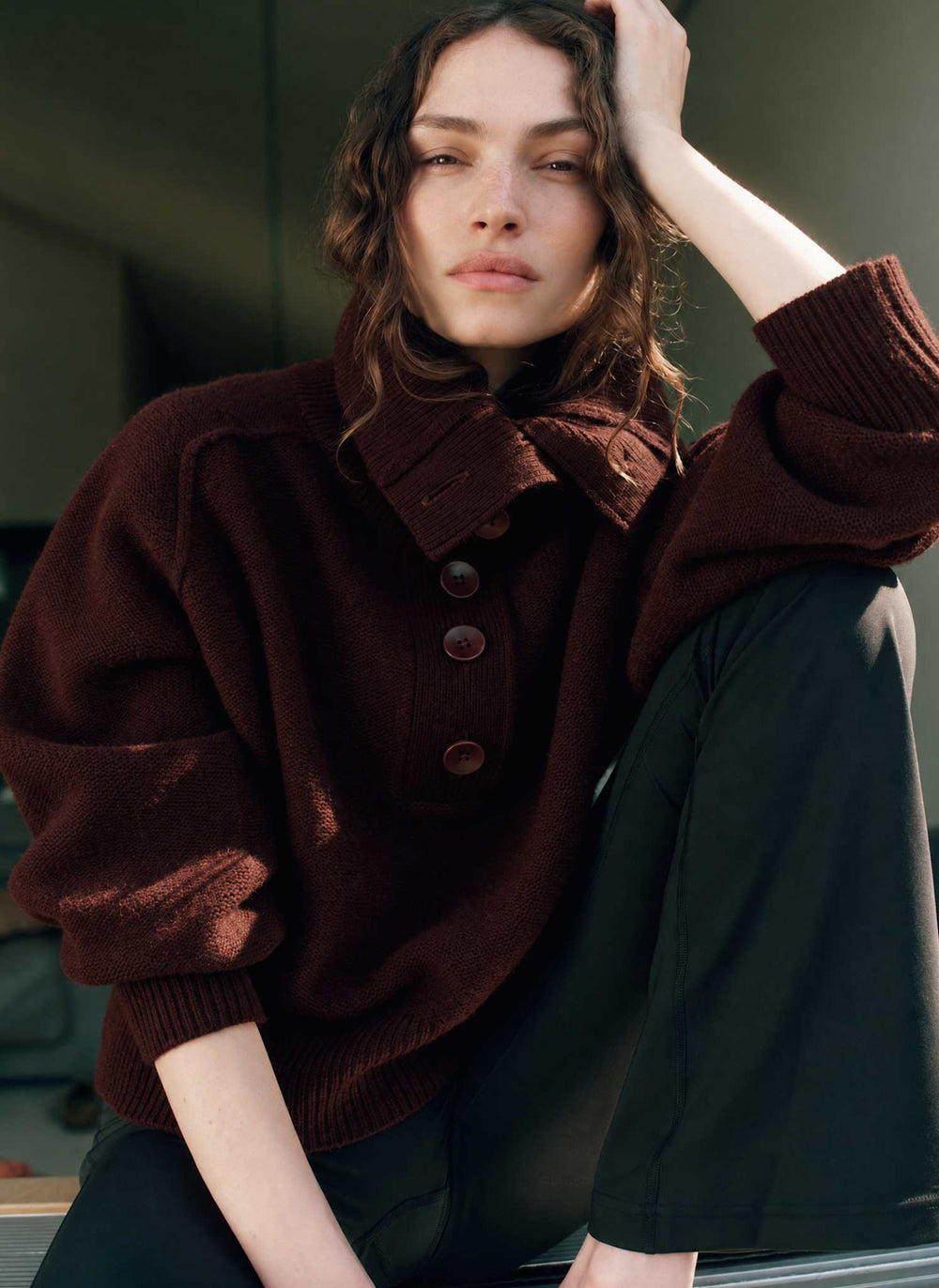 Slow Living Wool Cashmere Button Jumper