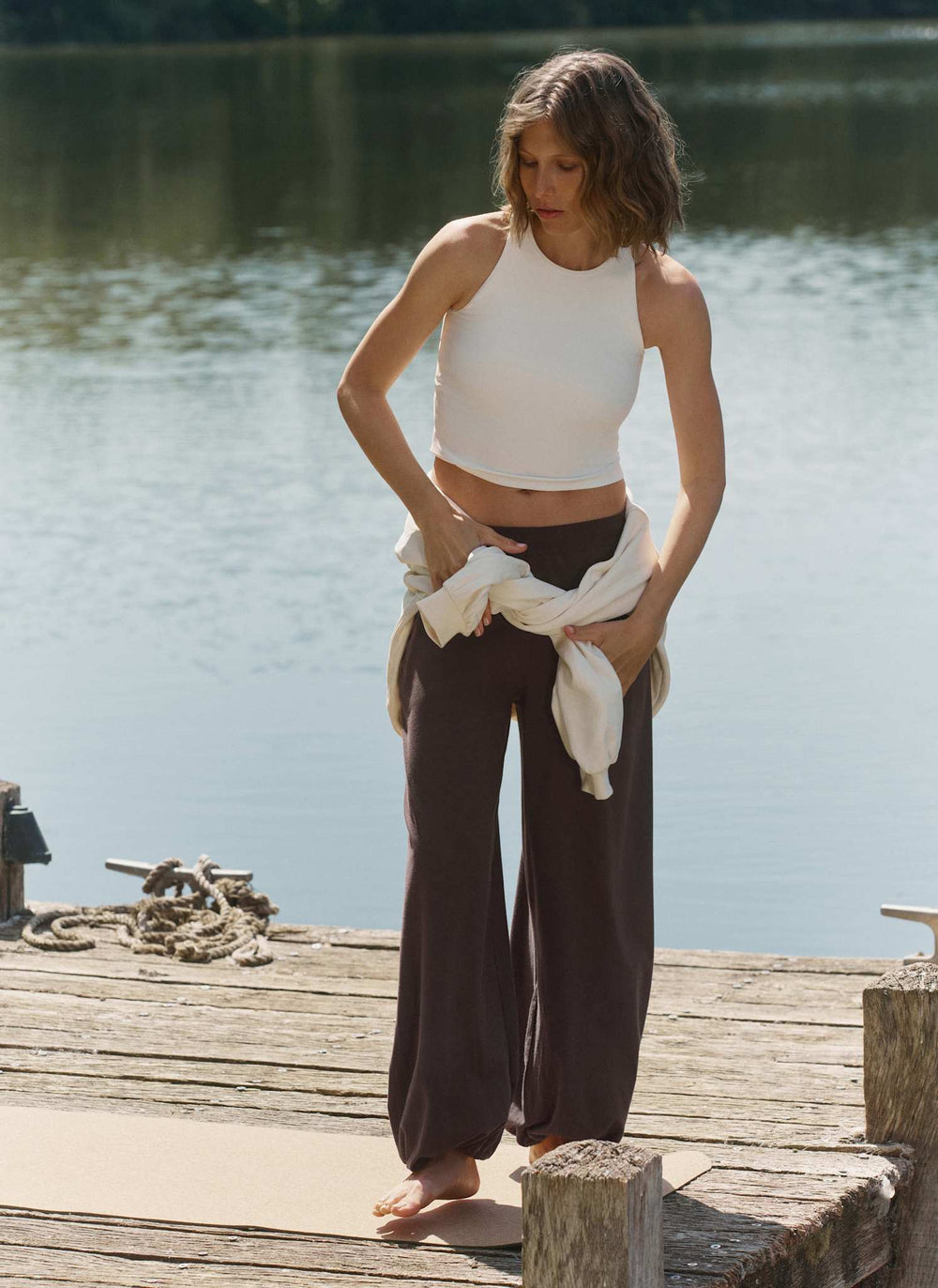 Fluid Modal Balloon Hem Trouser