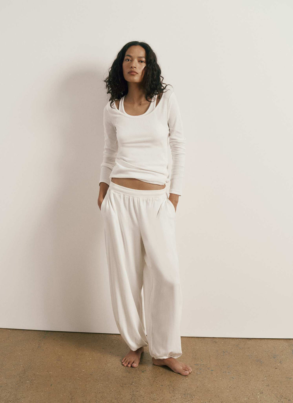 Fluid Modal Balloon Hem Trouser