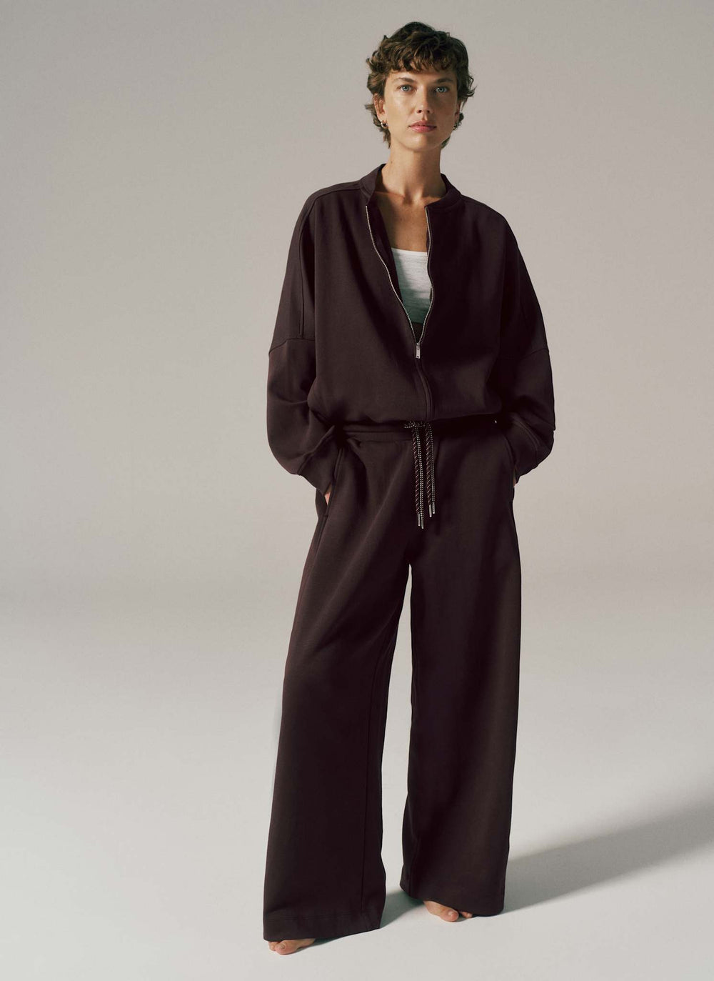 Downtime Jersey Zip-up Bomber