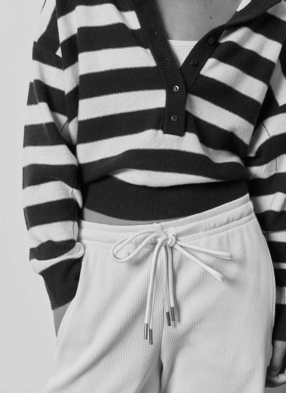 Off Duty Waffle Barrel-Leg Jogger