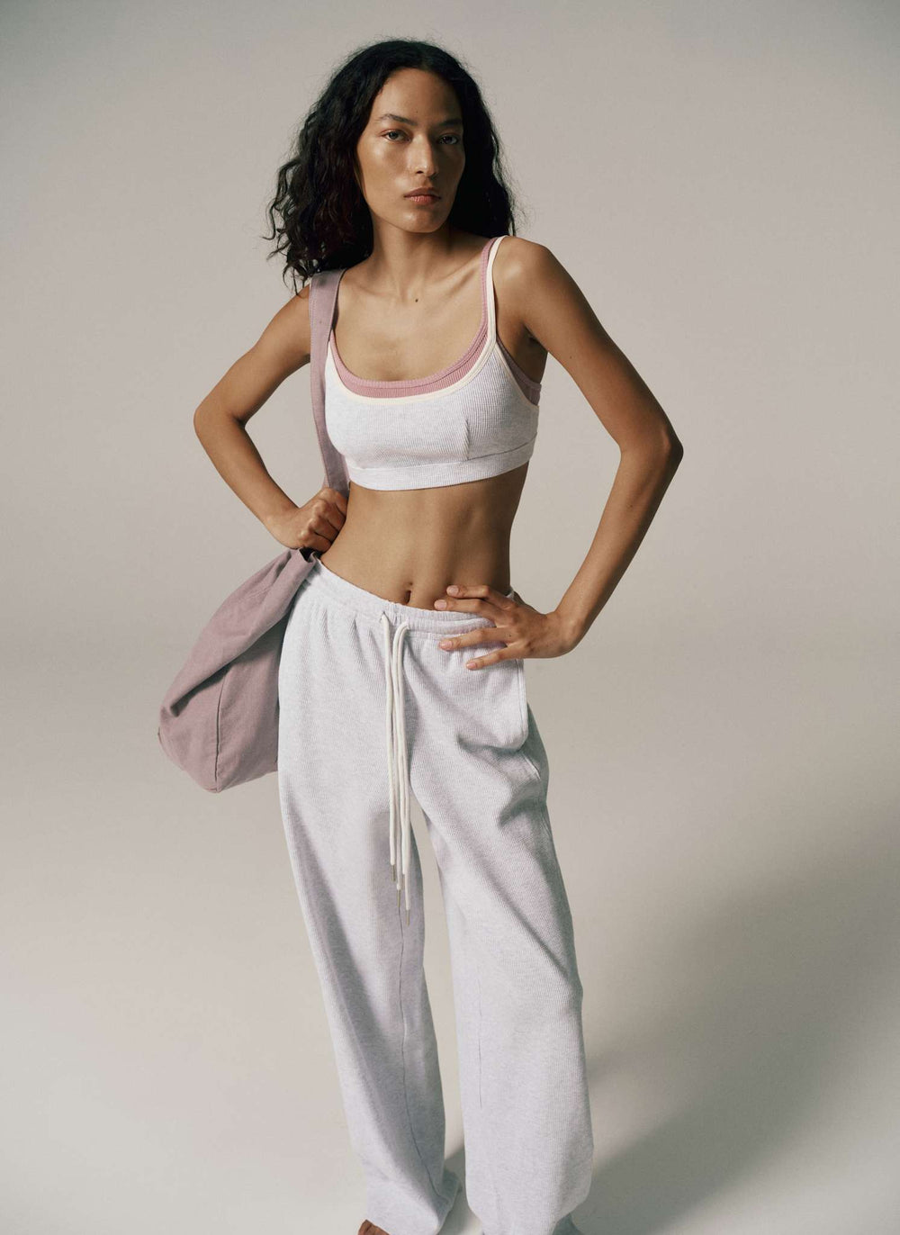Off Duty Waffle Barrel-Leg Jogger