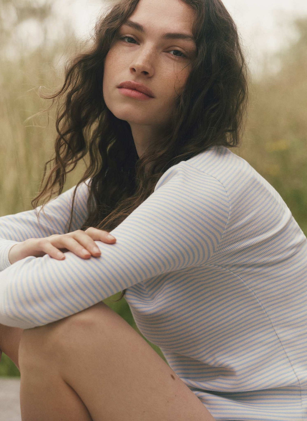 Quiet Rib Cotton Long Sleeve Tee