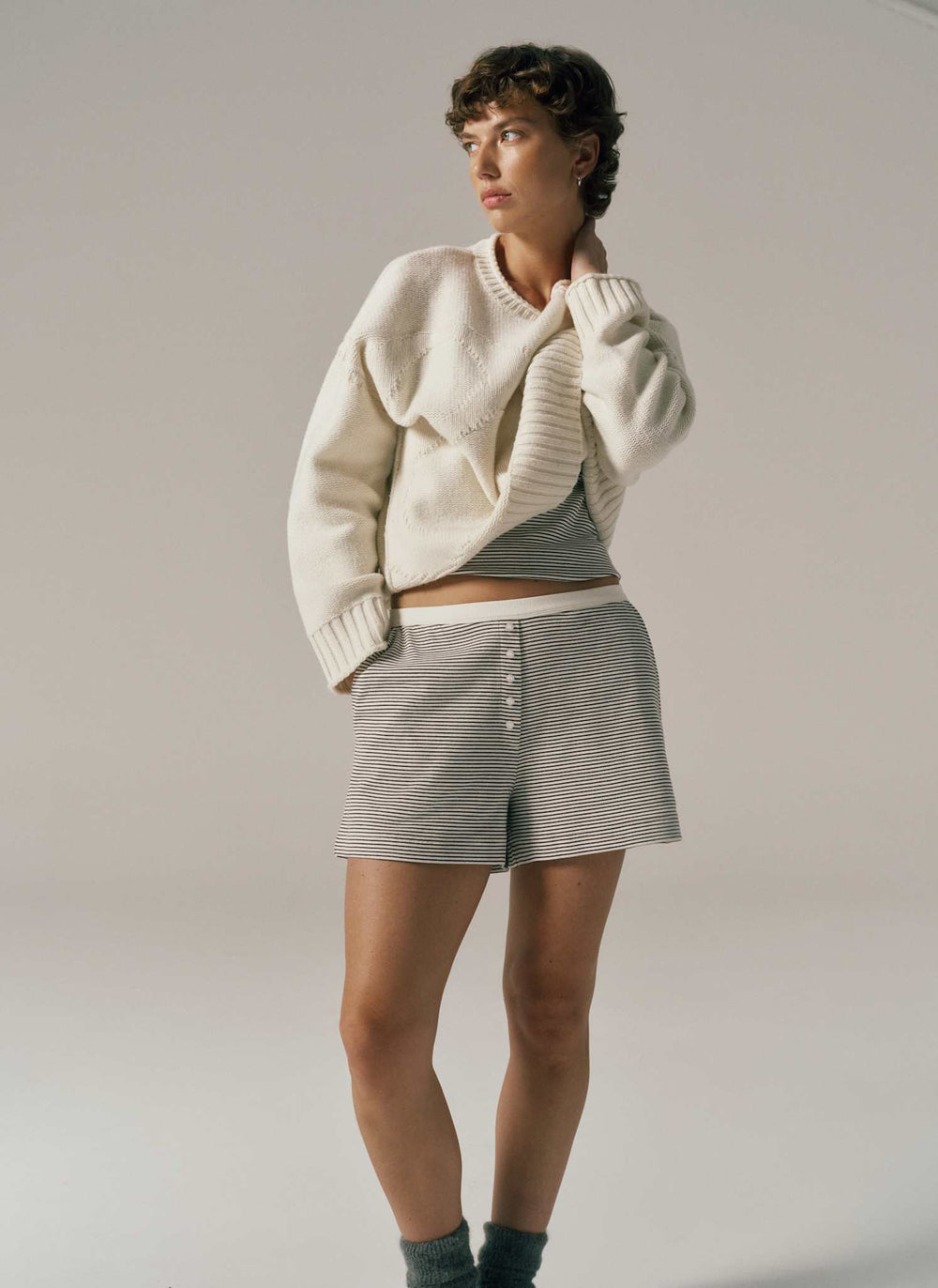 Quiet Rib Cotton Short