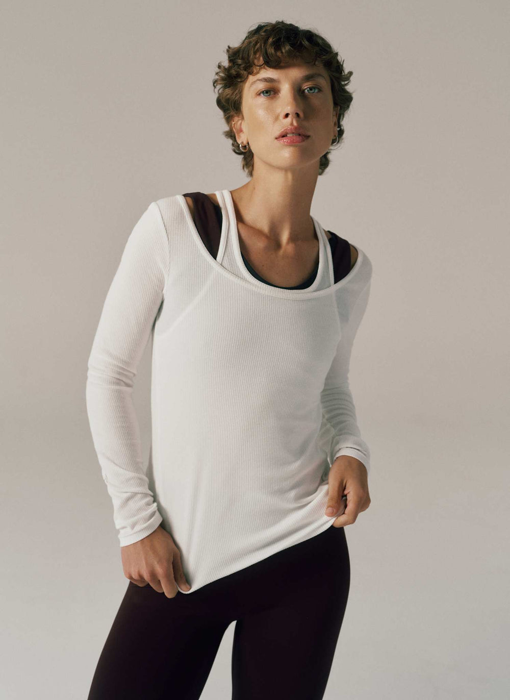 Reset Rib Cotton Two Layer Tee