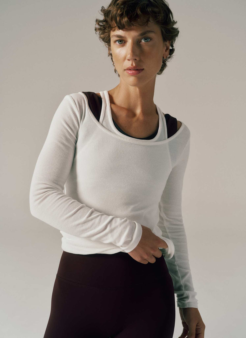 Reset Rib Cotton Two Layer Tee