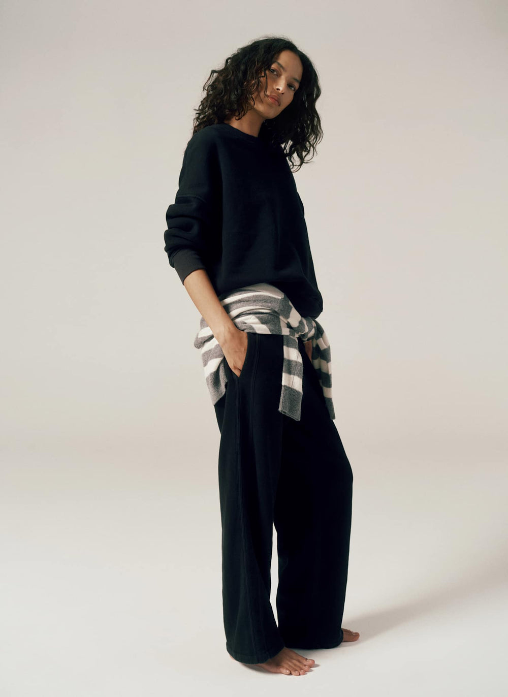 Slouch Cotton Crew Sweatshirt