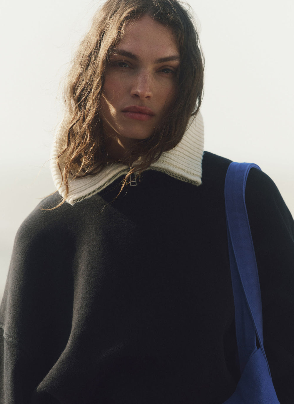 Slouch Cotton Crew Sweatshirt