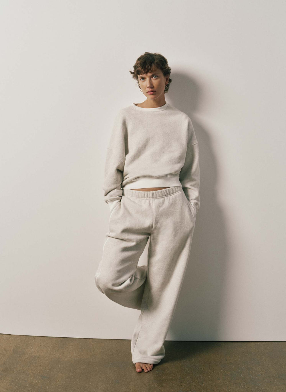 Slouch Cotton Crew Sweatshirt