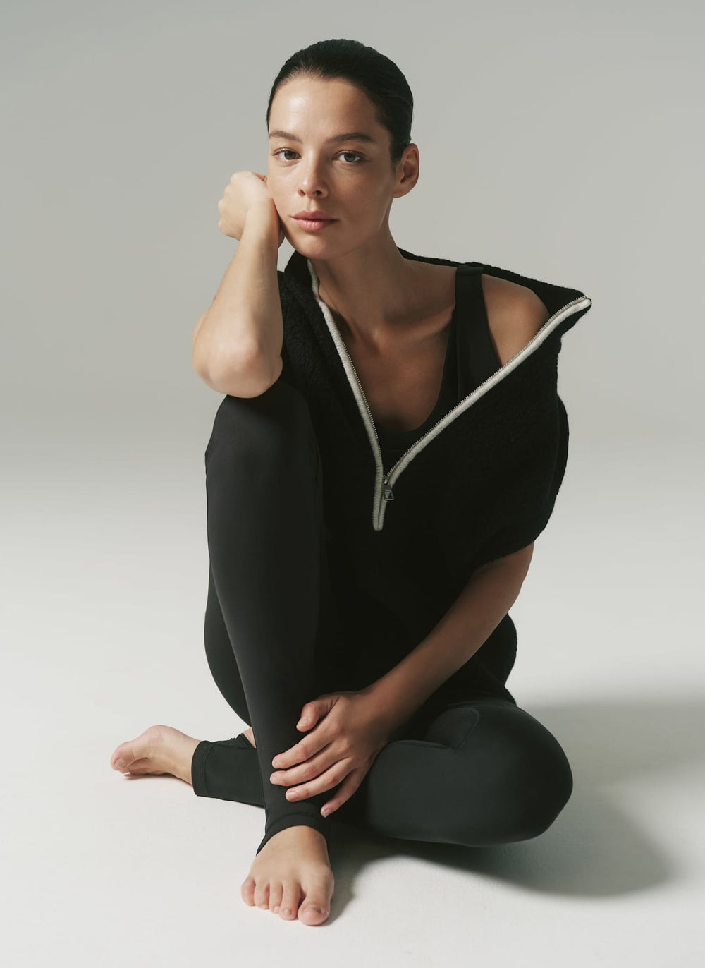 Pure Wool Half Zip Knitted Vest